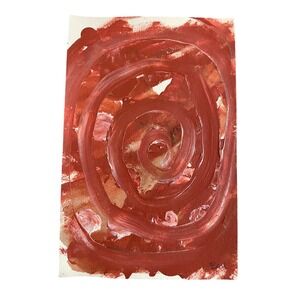 Original Abstract Swirl Painting Red‎ Earth Tones Textured Wall Art Bailey Craig